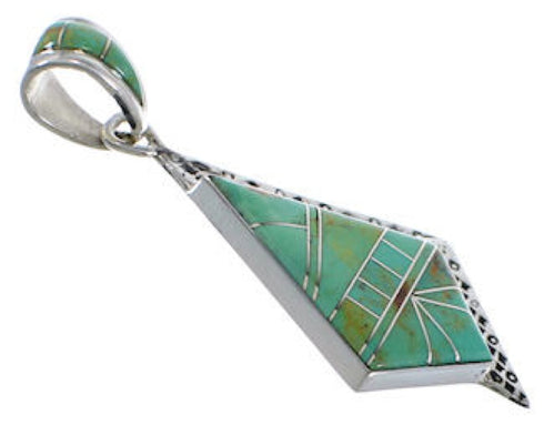 Southwest Sterling Silver And Turquoise Pendant EX28809